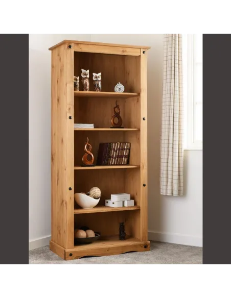 Corona Tall Bookcase - Distressed Waxed | Murphy Furniture