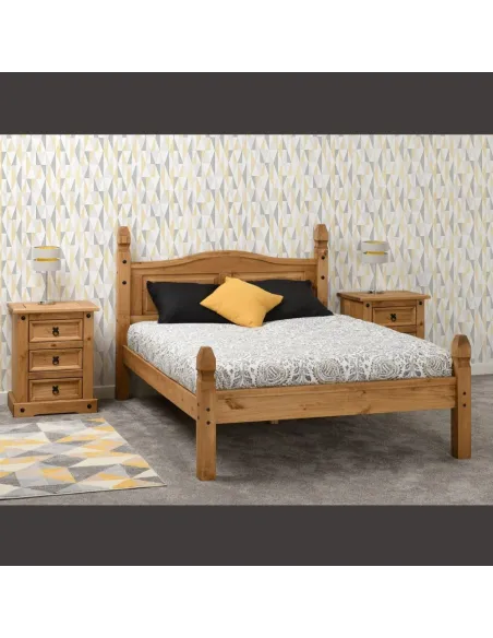 Corona 4FT6 Low End Bedframe - Distresse | Murphy Furniture