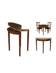 Hanover Half Moon Dining Table - Dark Oak | Murphy Furniture