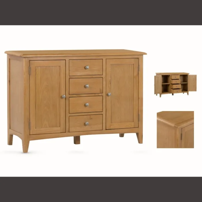Kilkenny 4 Drawer Sideboard - Oak | Murphy Furniture