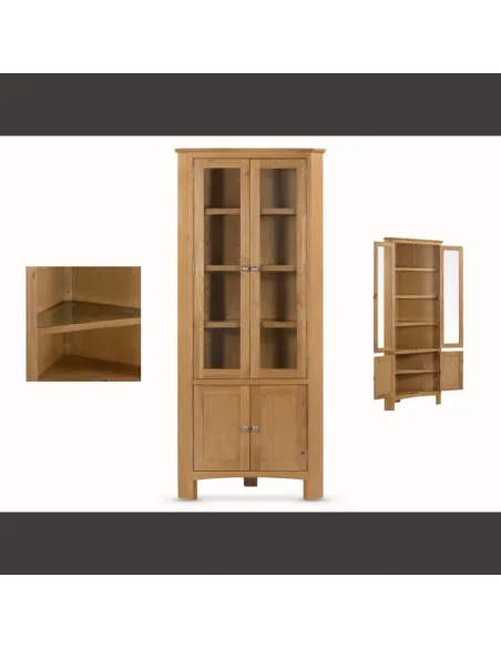Kilkenny Corner Display Unit - Oak | Murphy Furniture