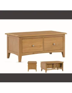 Kilkenny 2 Drawer Coffee Table - Oak | Murphy Furniture
