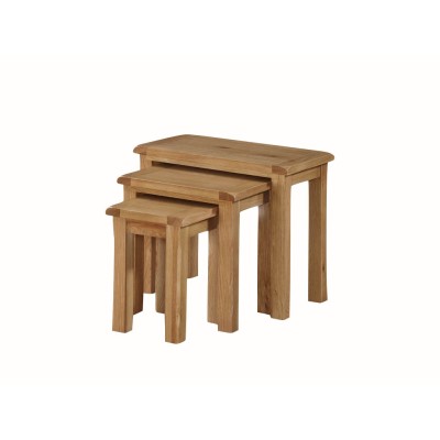 Kilmore Oak Nest of 3 Tables - Oak | Murphy Furniture