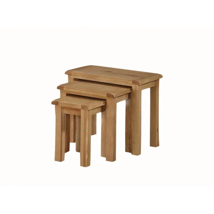 Kilmore Oak Nest of 3 Tables - Oak | Murphy Furniture