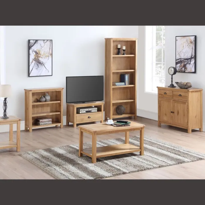 Kilmore Oak Low Bookcase - Oak | Murphy Furniture