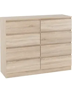 Malvern 8 Drawer Chest - Sonoma Oak Effe | Murphy Furniture