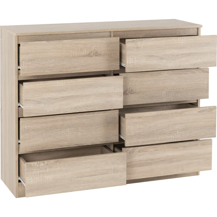 Malvern 8 Drawer Chest - Sonoma Oak Effe | Murphy Furniture