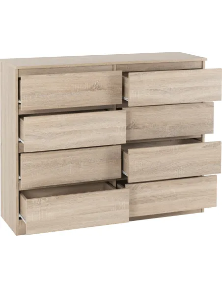 Malvern 8 Drawer Chest - Sonoma Oak Effe | Murphy Furniture