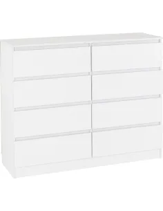Malvern 8 Drawer Chest - White | Murphy Furniture