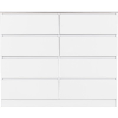 Malvern 8 Drawer Chest - White | Murphy Furniture