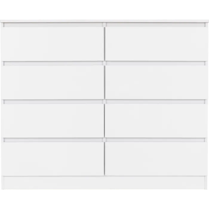 Malvern 8 Drawer Chest - White | Murphy Furniture