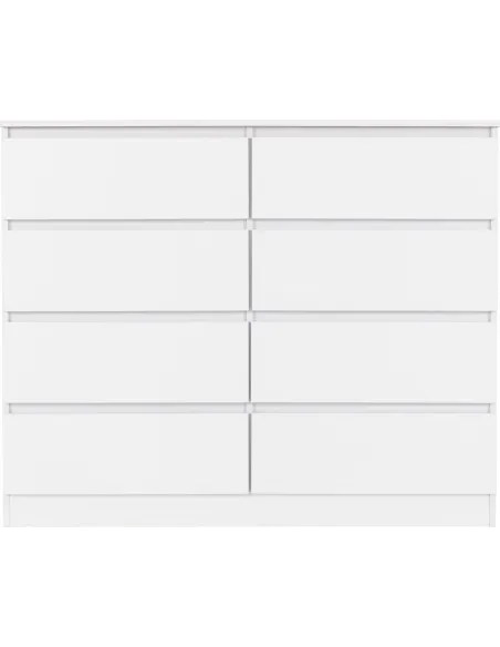 Malvern 8 Drawer Chest - White | Murphy Furniture