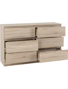 Malvern 6 Drawer Chest - Sonoma Oak Effe | Murphy Furniture 2