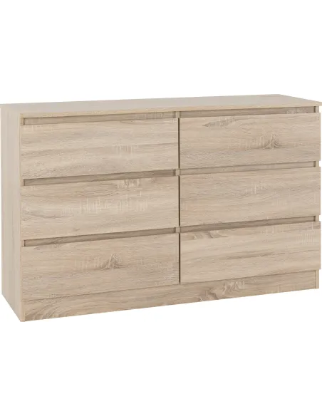 Malvern 6 Drawer Chest - Sonoma Oak Effe | Murphy Furniture