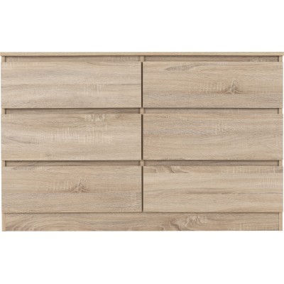 Malvern 6 Drawer Chest - Sonoma Oak Effe | Murphy Furniture