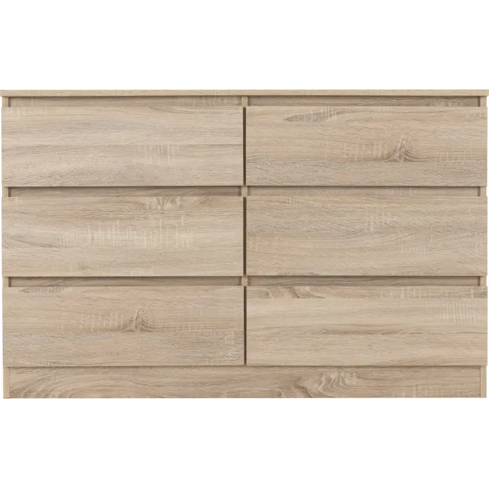 Malvern 6 Drawer Chest - Sonoma Oak Effe | Murphy Furniture