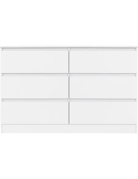 Malvern 6 Drawer Chest - White | Murphy Furniture