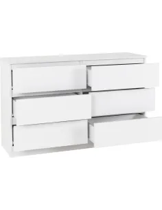 Malvern 6 Drawer Chest - White | Murphy Furniture 2