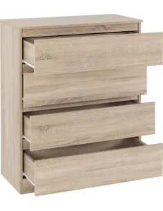 Malvern 4 Drawer Chest - Sonoma Oak Effe | Murphy Furniture 2