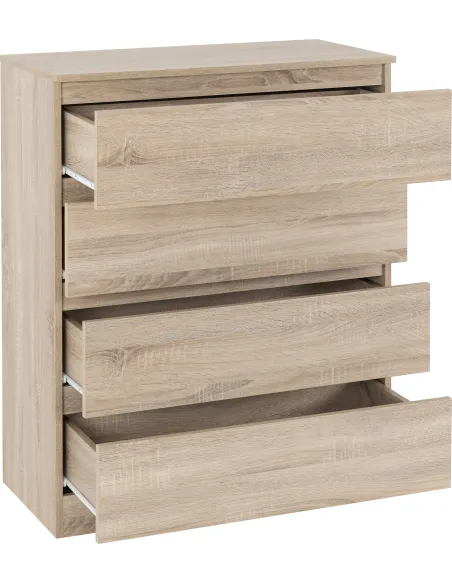 Malvern 4 Drawer Chest - Sonoma Oak Effe | Murphy Furniture