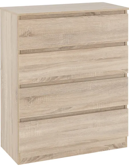 Malvern 4 Drawer Chest - Sonoma Oak Effe | Murphy Furniture