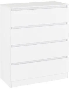 Malvern 4 Drawer Chest - White | Murphy Furniture