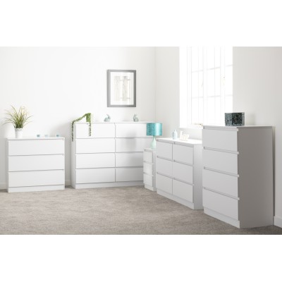 Malvern 4 Drawer Chest - White | Murphy Furniture