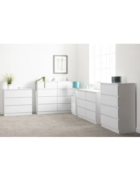 Malvern 4 Drawer Chest - White | Murphy Furniture
