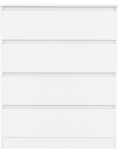 Malvern 4 Drawer Chest - White | Murphy Furniture