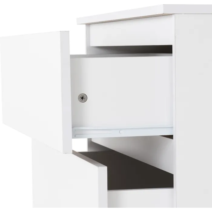 Malvern 4 Drawer Chest - White | Murphy Furniture