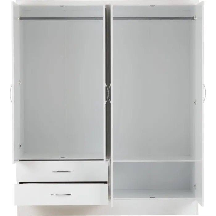 Nevada 4 Door 2 Drawer Wardrobe Bedroom | Murphy Furniture