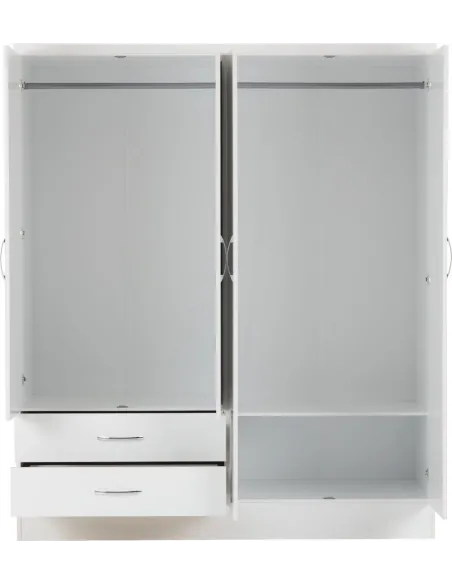 Nevada 4 Door 2 Drawer Wardrobe Bedroom | Murphy Furniture