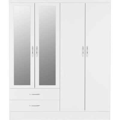 Nevada 4 Door 2 Drawer Wardrobe Bedroom | Murphy Furniture