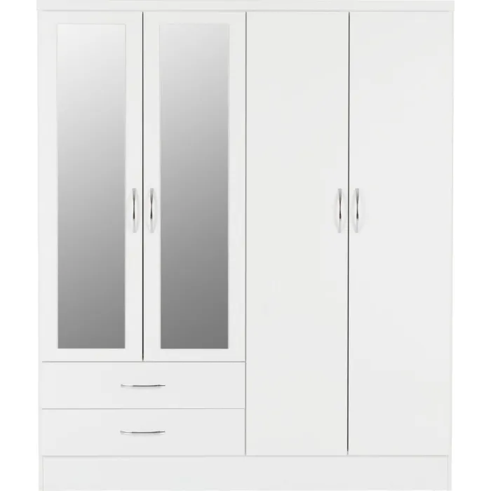 Nevada 4 Door 2 Drawer Wardrobe Bedroom | Murphy Furniture