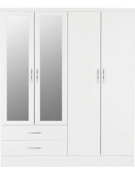 Nevada 4 Door 2 Drawer Wardrobe Bedroom | Murphy Furniture