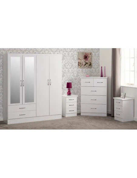 Nevada 4 Door 2 Drawer Wardrobe Bedroom | Murphy Furniture