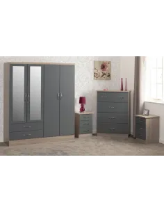 Nevada 4 Door 2 Drawer Wardrobe Bedroom | Murphy Furniture