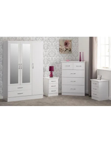 Nevada 3 Door 2 Drawer Wardrobe Bedroom | Murphy Furniture