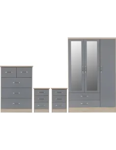 Nevada 3 Door 2 Drawer Wardrobe Bedroom | Murphy Furniture 2