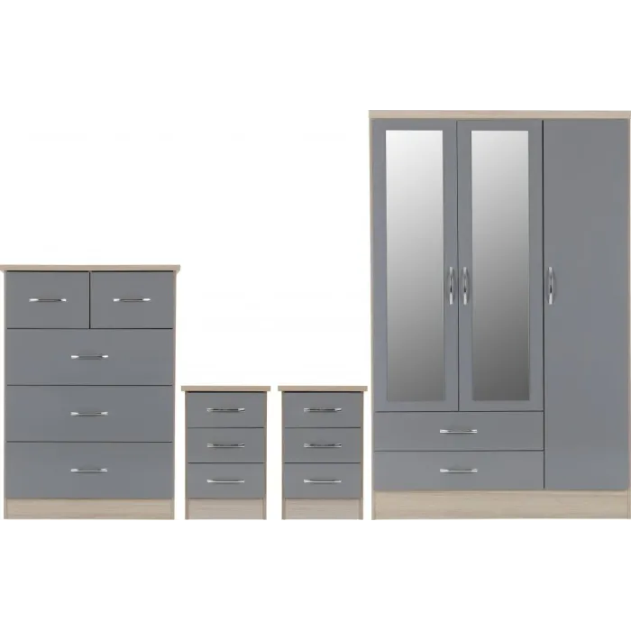 Nevada 3 Door 2 Drawer Wardrobe Bedroom | Murphy Furniture