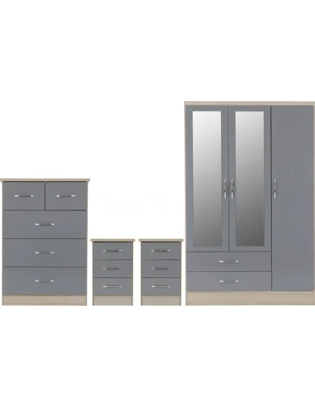 Nevada 3 Door 2 Drawer Wardrobe Bedroom | Murphy Furniture