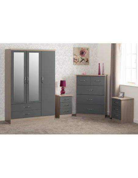 Nevada 3 Door 2 Drawer Wardrobe Bedroom | Murphy Furniture