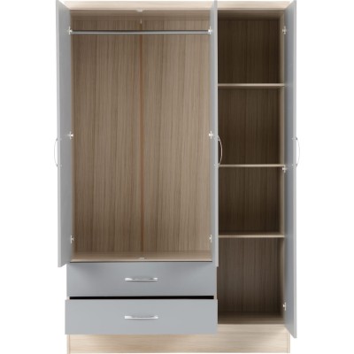 Nevada 3 Door 2 Drawer Wardrobe Bedroom | Murphy Furniture