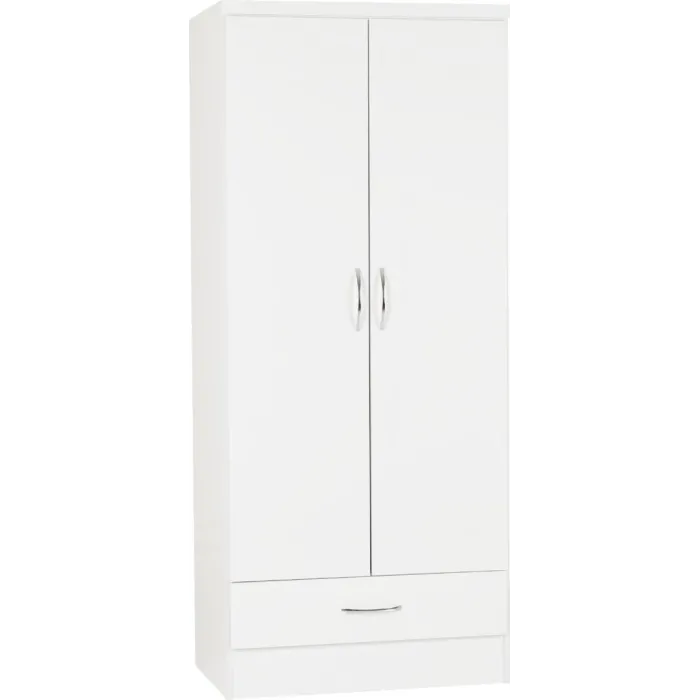 Nevada 2 Door 1 Drawer Wardrobe Bedroom | Murphy Furniture