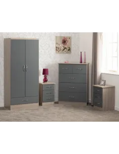 Nevada 2 Door 1 Drawer Wardrobe Bedroom | Murphy Furniture