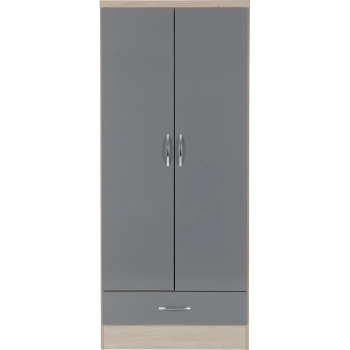 Nevada 2 Door 1 Drawer Wardrobe Bedroom | Murphy Furniture