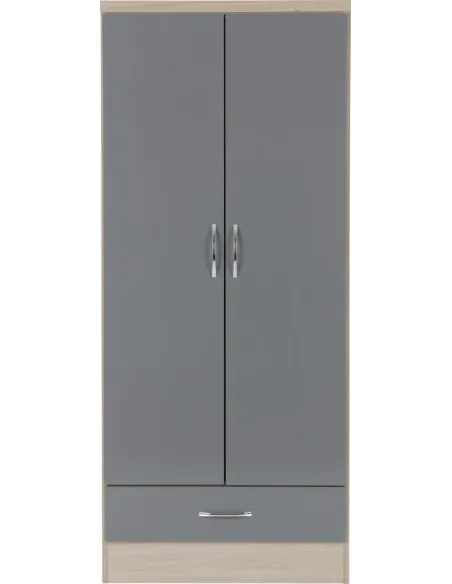 Nevada 2 Door 1 Drawer Wardrobe Bedroom | Murphy Furniture