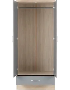 Nevada 2 Door 1 Drawer Wardrobe Bedroom | Murphy Furniture 2