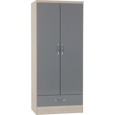 Nevada 2 Door 1 Drawer Wardrobe Bedroom | Murphy Furniture