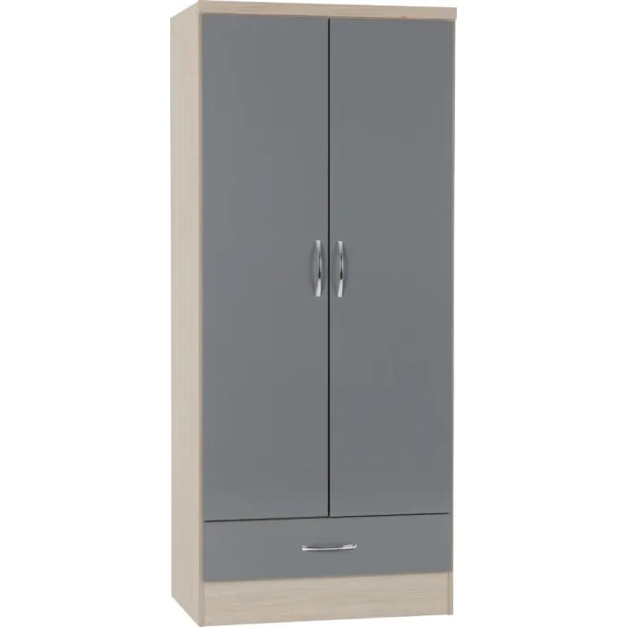 Nevada 2 Door 1 Drawer Wardrobe Bedroom | Murphy Furniture